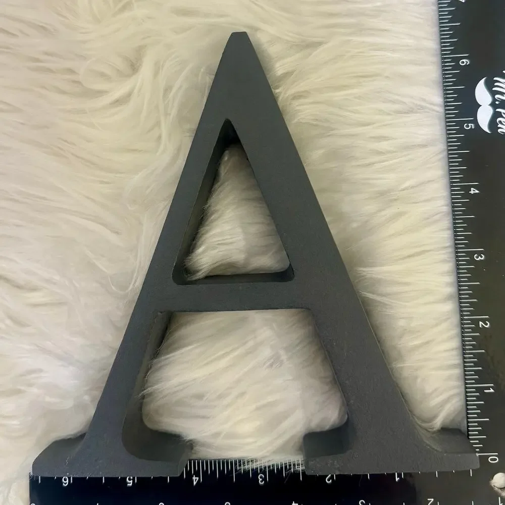 Restoration Hardware RH Metal Letter A Room Wall Shelf Decor Industrial Serif